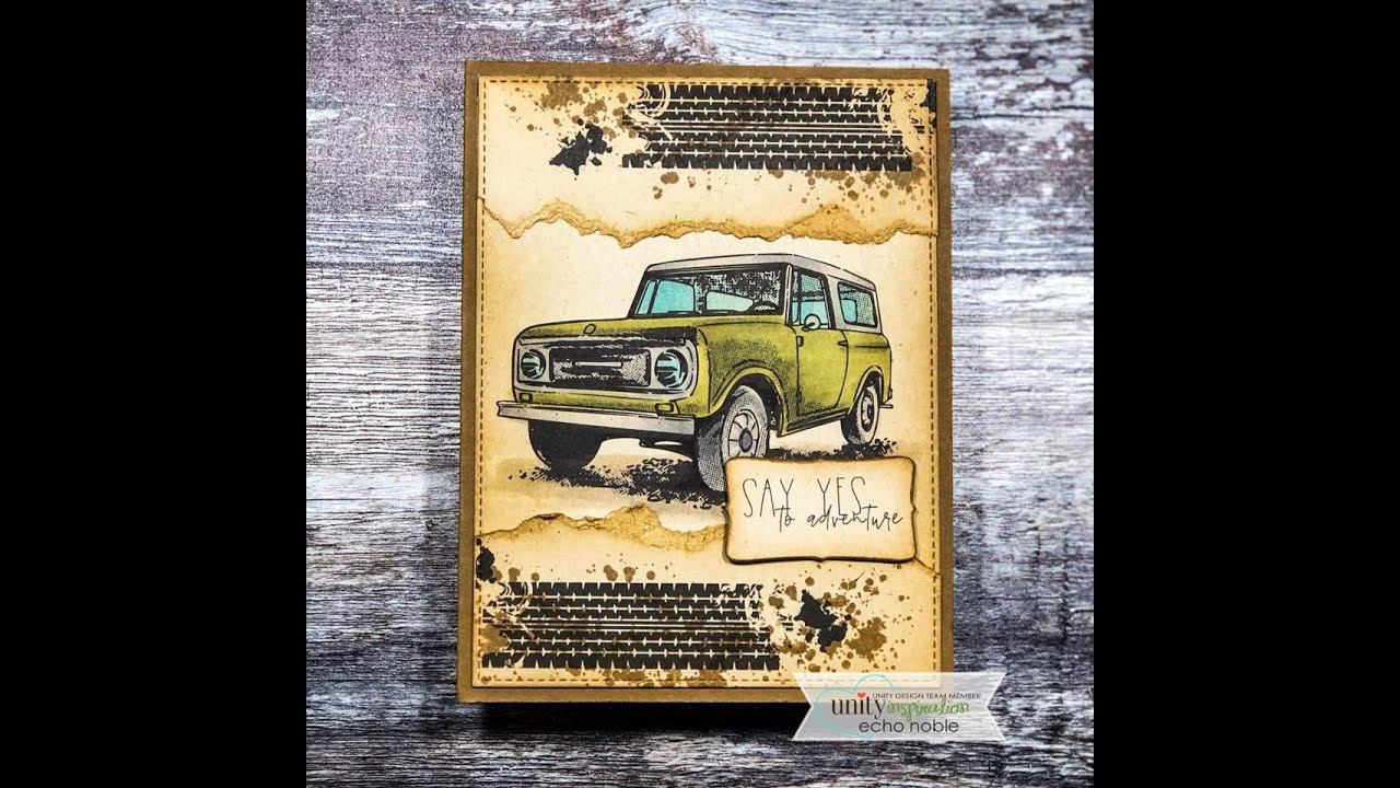 Unity Quick Tip: Masculine Style Card with Coloring on Kraft + Ink ...