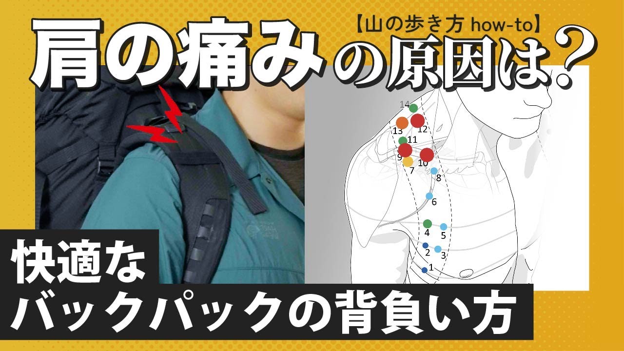 【山の歩き方how-to】肩の痛みの原因は？ 快適なバックパックの背負い方