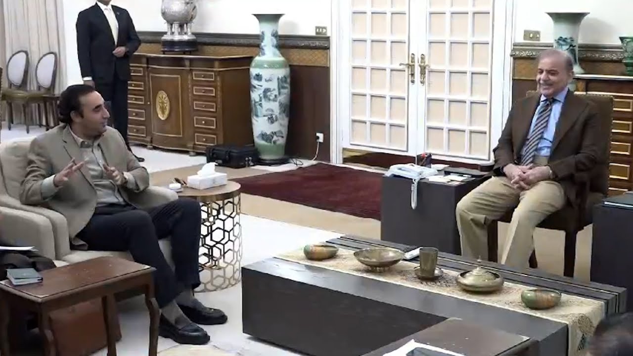 Bilawal-led PPP delegation meets PM Shehbaz at PM House