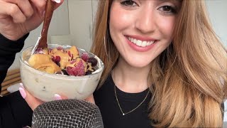 ASMR Eating a Yogurt Bowl! ~ whispering & eating