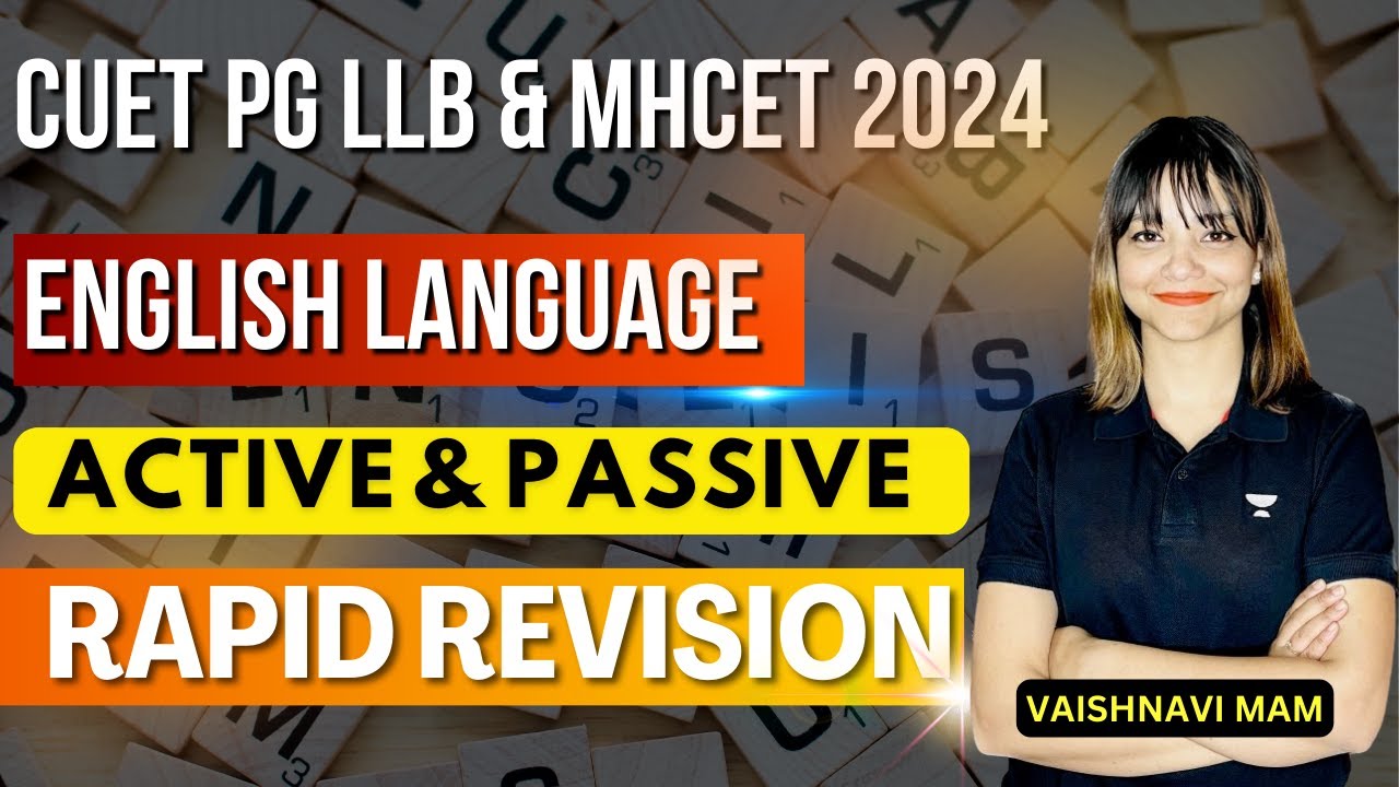 English Language | Active and Passive | Rapid Revision | CUET PG LLB ...