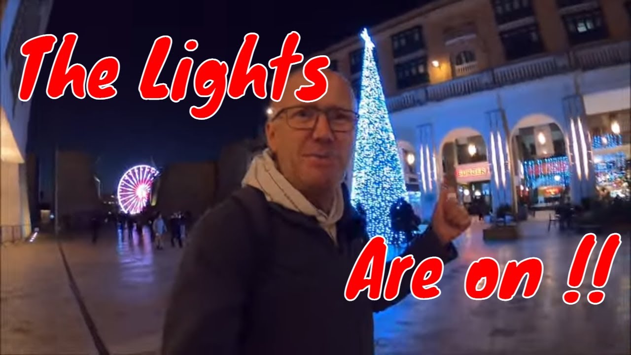 Valletta Christmas lights 2021, part 1 ,The streets of Valletta , MALTA