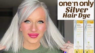 TRYING ONE N ONLY SILVER HAIR DYE #silver #silverhair #dyeingmyhair #blonde #bleachinghair #hair