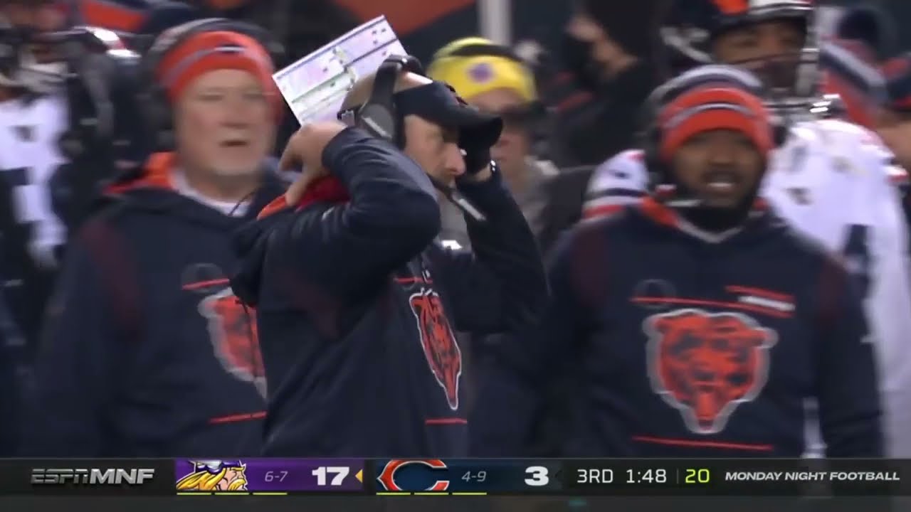 "After Further Review We Suck" Bears' Fan After Matt Nagy's Challenge
