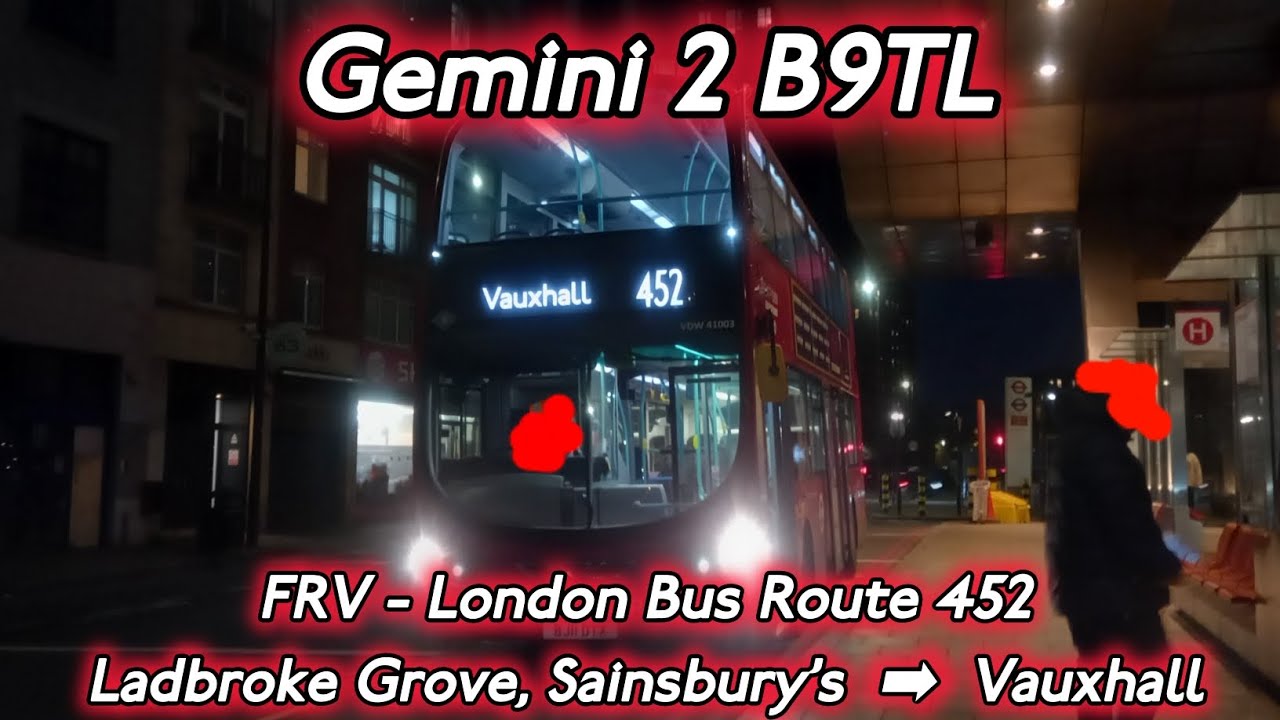 FRV London Bus Route 452 Ladbroke Grove Sainsbury's Vauxhall YouTube