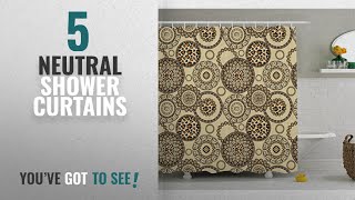 Top 10 Neutral Shower Curtains 2018 Animal Print Shower Curtain Set by Ambesonne African Safari