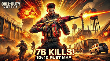 🔥76 KILLS on RUST MAP! | COD Mobile 10v10 INSANE Gameplay!