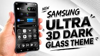 Samsung Ultra 3D Dark Glass Theme on ONE UI 8.5!😱🔥#samsung #oneui screenshot 2