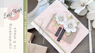 5 Easy Steps for a Stunning Birthday Card | Altenew Stenciling & 3D Embossing