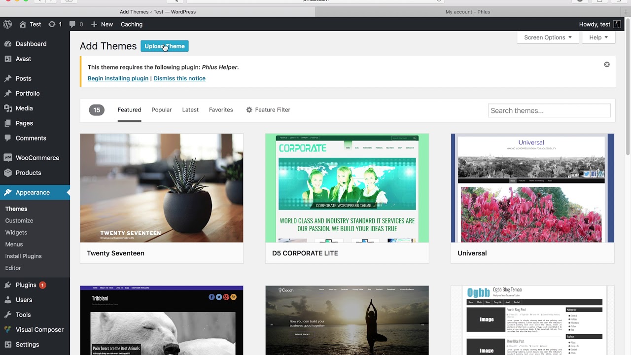 How to install a Wordpress Theme - YouTube