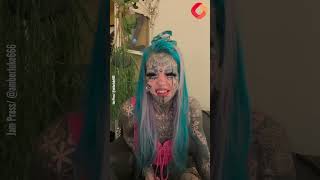 Amber Luke: The woman who has 98% of her body tattooed, including inking her eyeballs