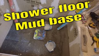 Shower Mud Pan. Tile Master Bathroom Build Part 2