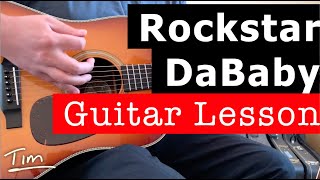 DaBaby Rockstar (feat  Roddy Ricch) Guitar Lesson, Chords, and Tutorial screenshot 3
