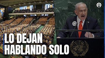 Por genocidio en Gaza, países abandonan a Netanyahu en su discurso en la ONU