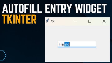AutoComplete Entry Widget in Tkinter (Autofill suggestions)