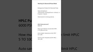 HPLC PUMP troubleshooting ll Column Washing Solvent Polarity