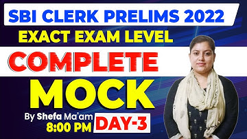 SBI Clerk Prelims 2022 | Complete Mock with Tricks | English Questions Techniques Shefa Ma