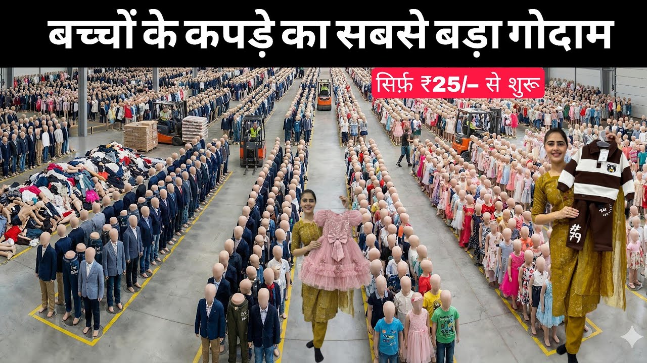 Cheapest kids wear wholesale market in Surat | बच्चो के कपड़े मात्र 25/- रू से | kids wear factory