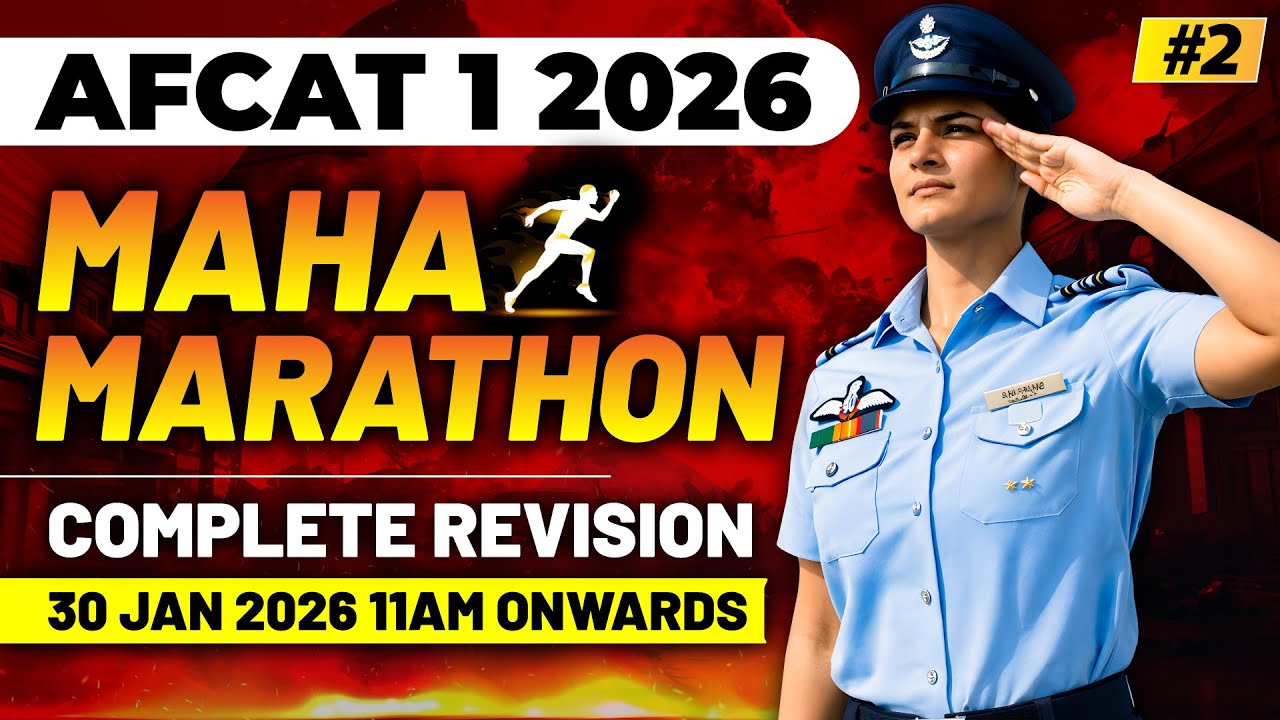 AFCAT 1 2026 | Maha Marathon | Complete Revision | Most Important Questions | Fully Solved | Part 2