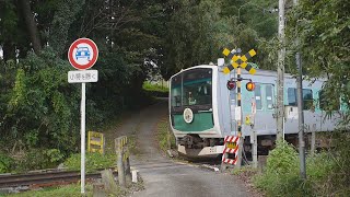 JR烏山線　雲平裏踏切(その1-2)