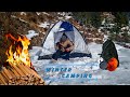 Solo Winter Camping - Winter Outdoor Camping  and Campfire Cooking.