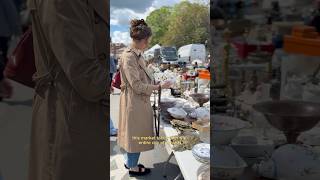 Shopping at the largest flea market in France!!#shopping #vintage #fleamarket #france #travel