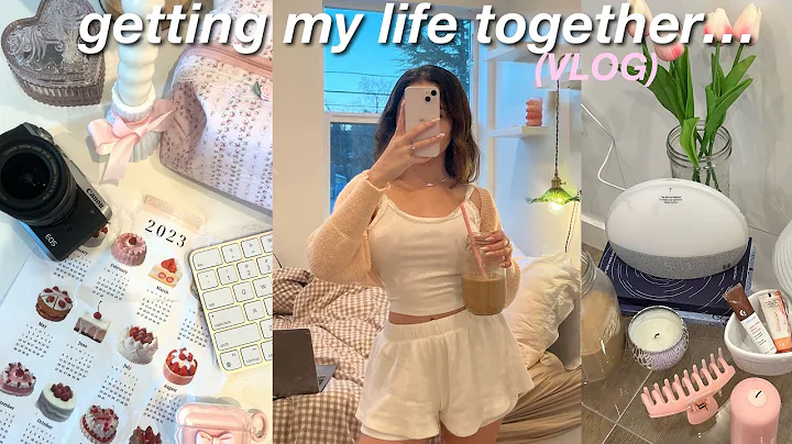 getting my life together & RESET VLOG 🌱 lots of deep cleaning, productivity, + organizing my room!