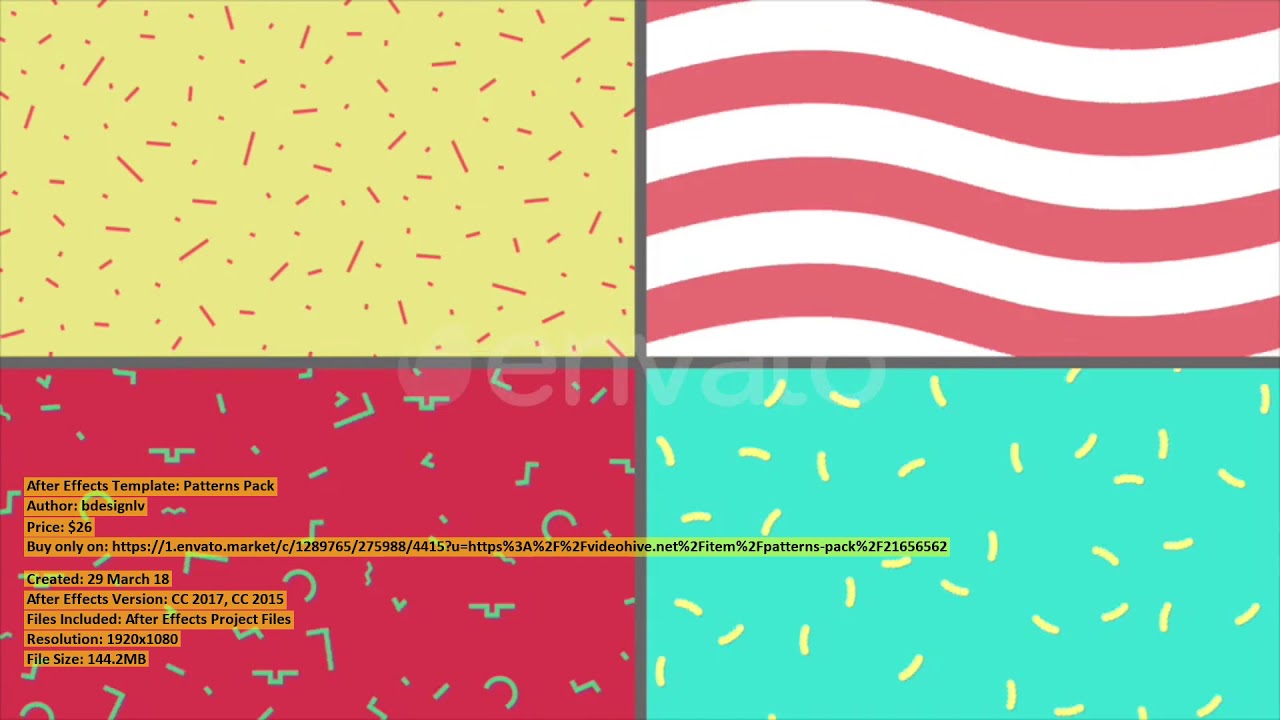 Patterns Pack | After Effects Template | VideoHive 21656562 - YouTube