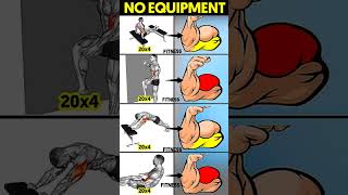 NO EQUIPMENT ARM WORKOUT 💪 (20x4 Sets for Big Biceps #youtubeshorts #trending #gym #armsworkout