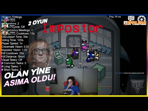 2 OYUN IMPOSTOR  | OLAN YİNE ASIMA OLDU! | THALDRİN EKİPLE AMONG US OYNUYOR #5