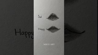 How to draw lips sad and happy✏️ #drawing #tutorial #howtodraw #sketch #art #shorts
