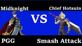 Midknight Marth Vs. Chief Hotsuin Cloud Smash Attack