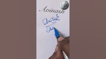 Avinash name Signature Style/Best Signature idea #Viralshort