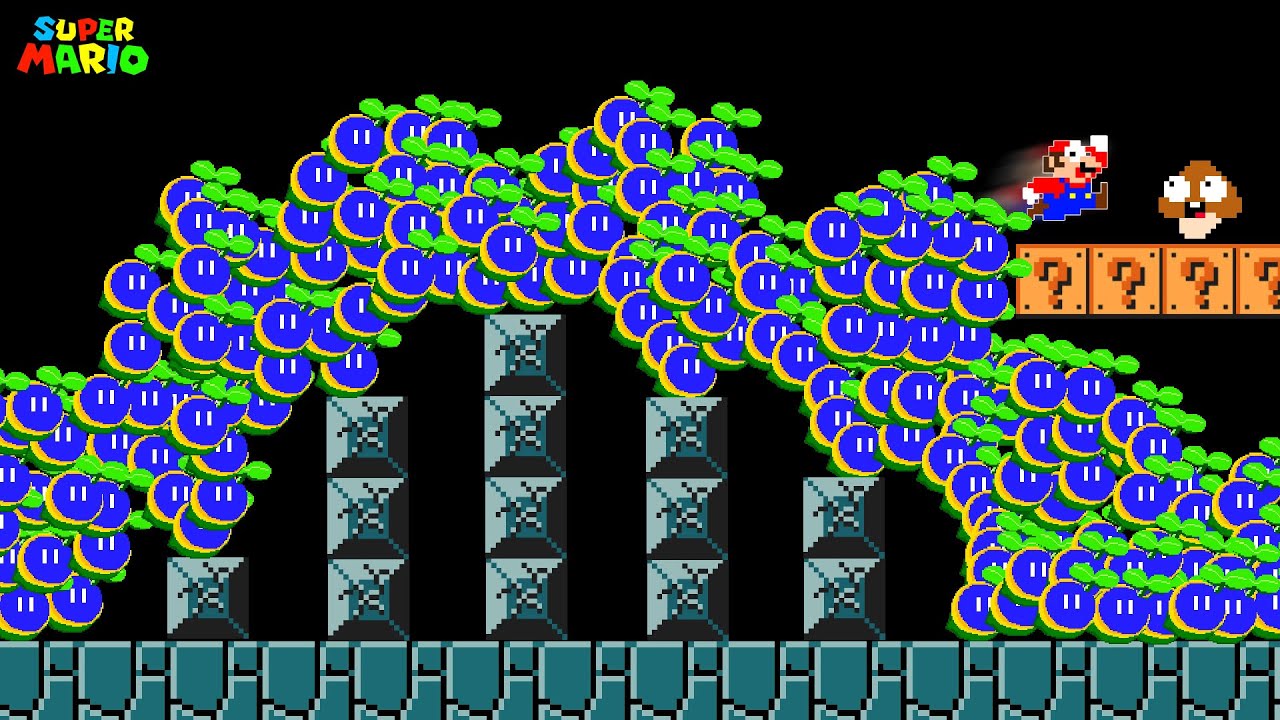 Super Mario Bros., But With 9999 Wonder Seeds at Once