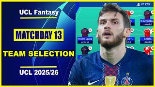 UCL Fantasy Matchday 13: TEAM SELECTION | 131 Points 🚀 |  Champions League Fantasy Tips 2025/26 screenshot 3