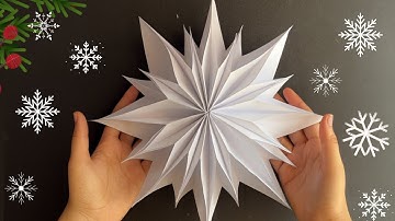 3D paper STAR / CHRISTMAS CRAFTS DIY / how to make paper snowflakes #christmas #papercrafts #diy