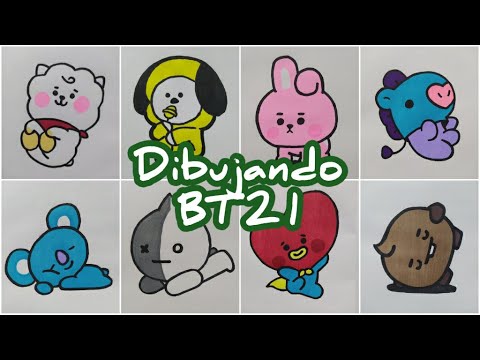 HOW TO DRAW BT21 Dibujo de BTS (Compilación de mis shorts)