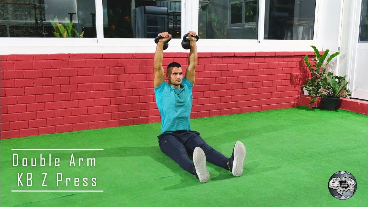 How to do a Double Arm Kettlebell Z Press YouTube