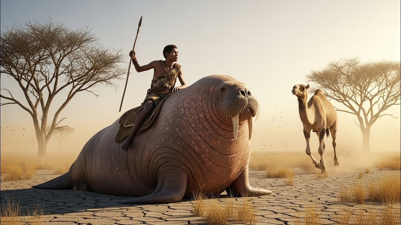 Life 4.7 Million Year's Ago | The Giant Walrus Encounters Prehistoric Humans