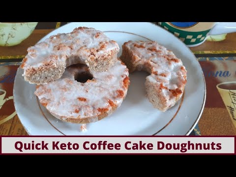 Quick Keto Coconut Flour Coffee Cake Doughnuts (Nut Free And Gluten Free No Yeast)