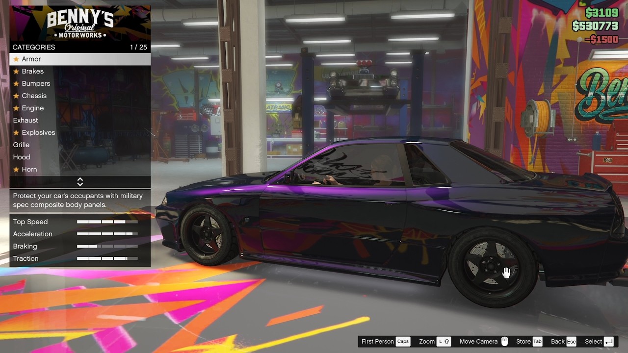 Elegy Retro Custom at Benny's Motor Works in GTA Online PC