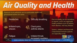 Wildfire smoke triggers air quality alert