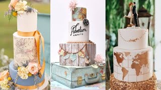 TRAVEL THEMED WEDDING CAKE IDEAS