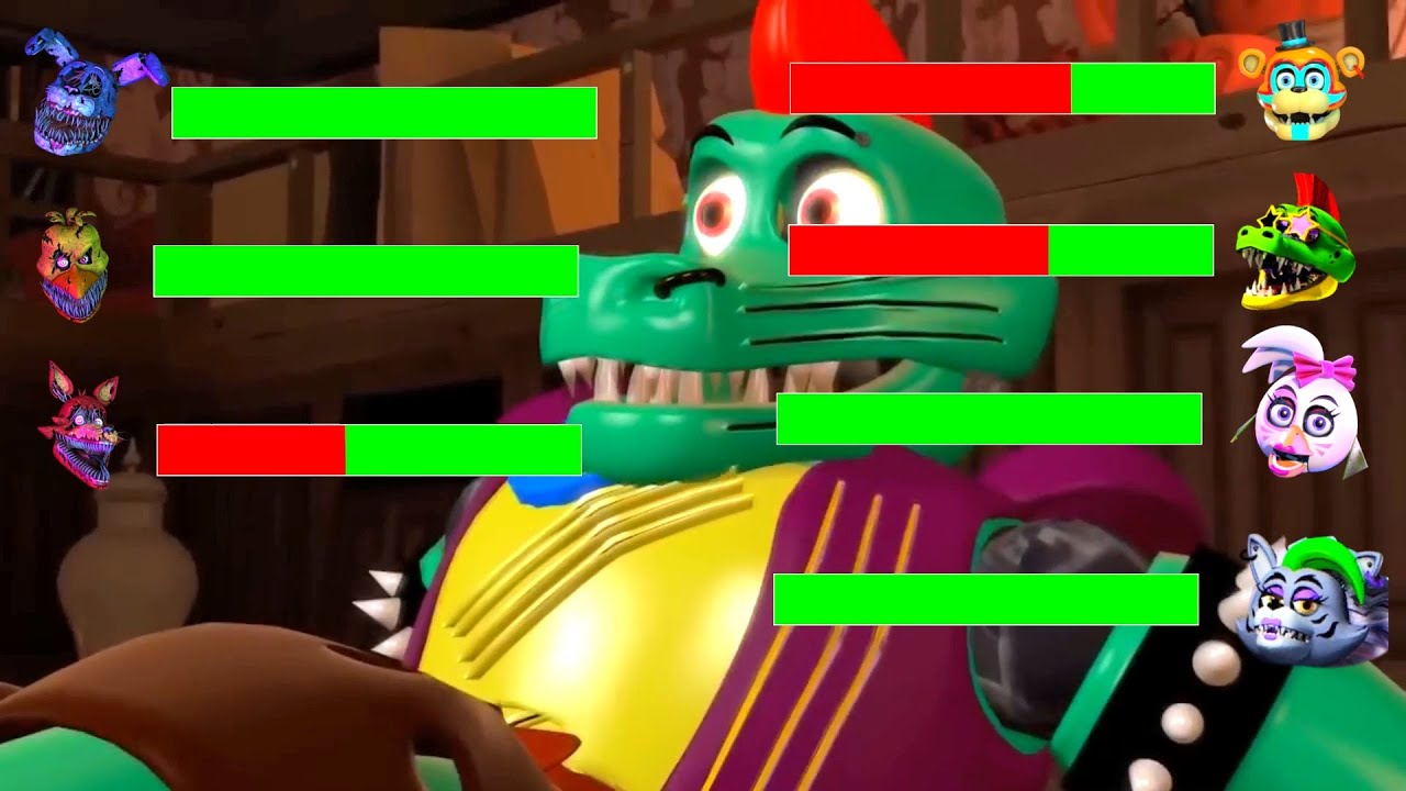 [SFM FNaF] Rockin' Security Breach vs Corrupted WITH Healthbars