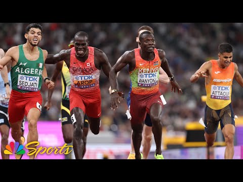 Championship record decides THREE-WAY FINISH in all-timer men's 800m final | NBC Sports
