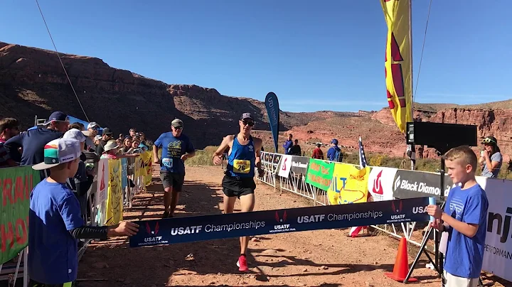 Anthony Costales winning the 2018 Moab Trail Marat...