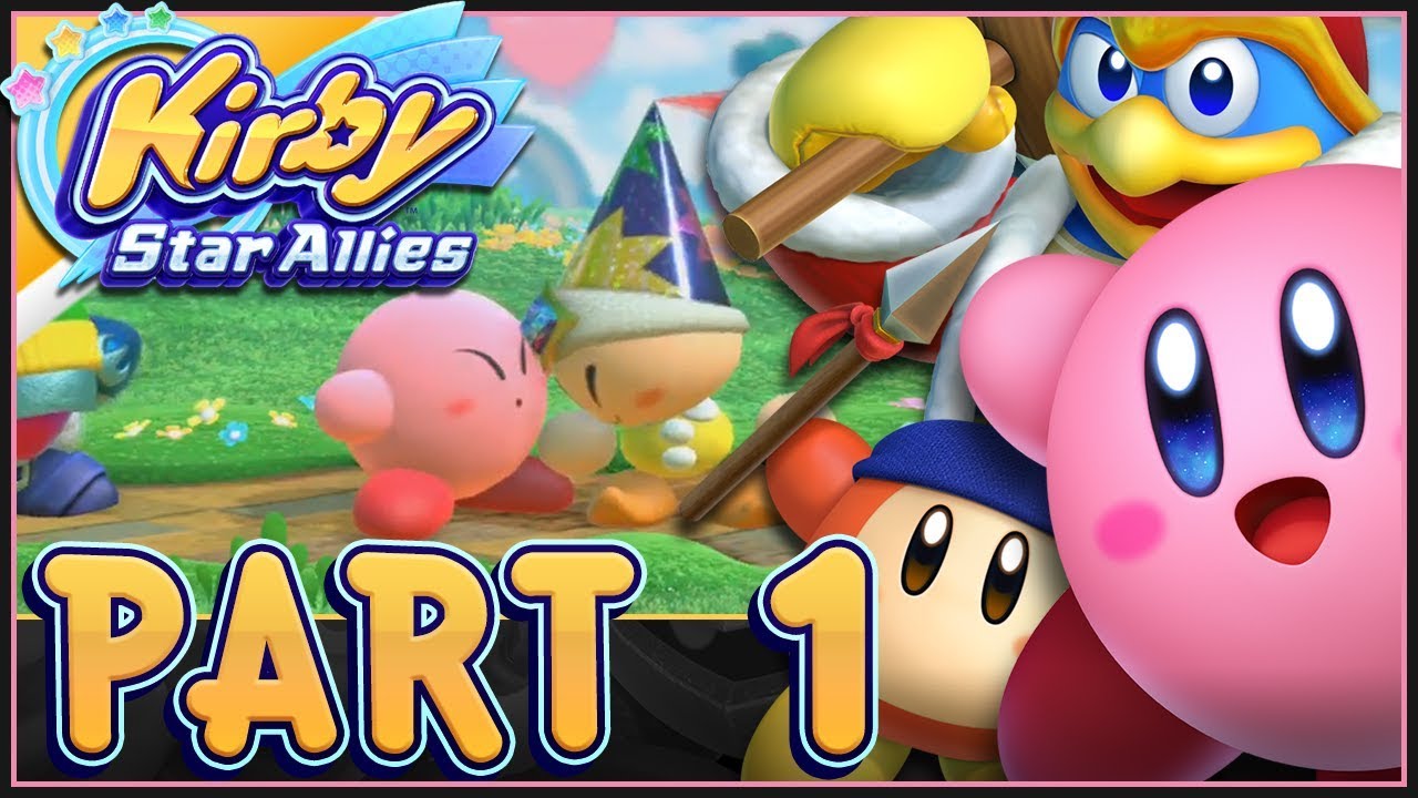 Let's Play Kirby Star Allies (Multiplayer) Part 1: Making Friends with Literal Hearts