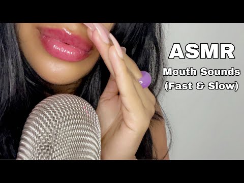 ASMR~ UpClose Mouth Sounds & Hand Movements (Fast & Slow) Tingly AF