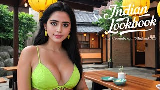[4K] AI ART Indian Lookbook Model Video - Japanese Sushi Bar