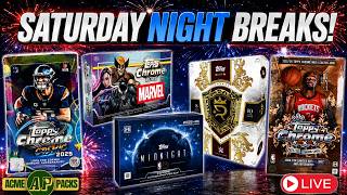 Saturday Night Sports Card Breaks! TOPPS CHROME MARVEL, COSMIC NFL, ROYALTY WWE , & MORE!